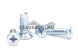 DIN965 - Süllyesztett fejű kereszthornyú csavarok
